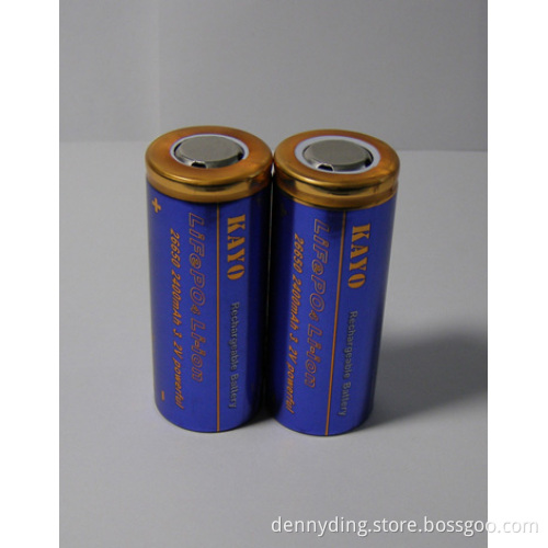 High rate 26650P cell and pack